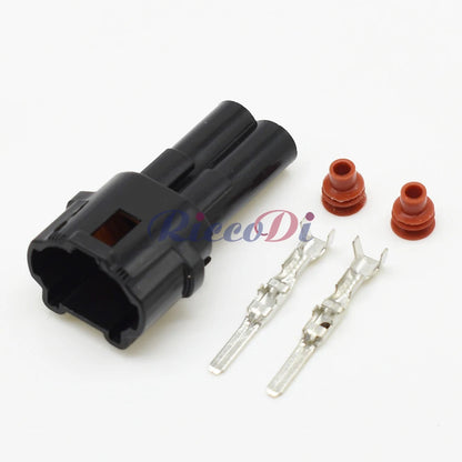 2 Pin 2mm Sealed Connector 6180-2321 6187-2311 DJ7026-2 PA66 Gray Black Waterproof for Honda