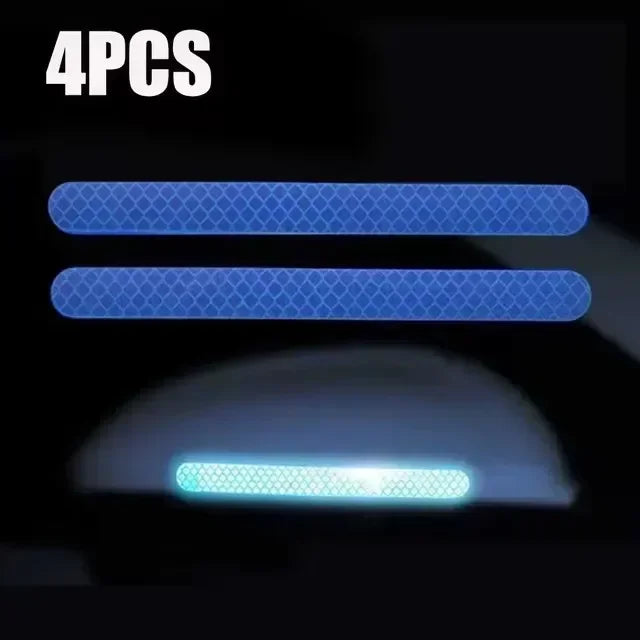 Car Reflective Safety Strip Stickers Rearview Mirror Warning Tape 6/2PCS
