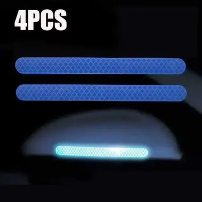 Car Reflective Safety Strip Stickers Rearview Mirror Warning Tape 6/2PCS