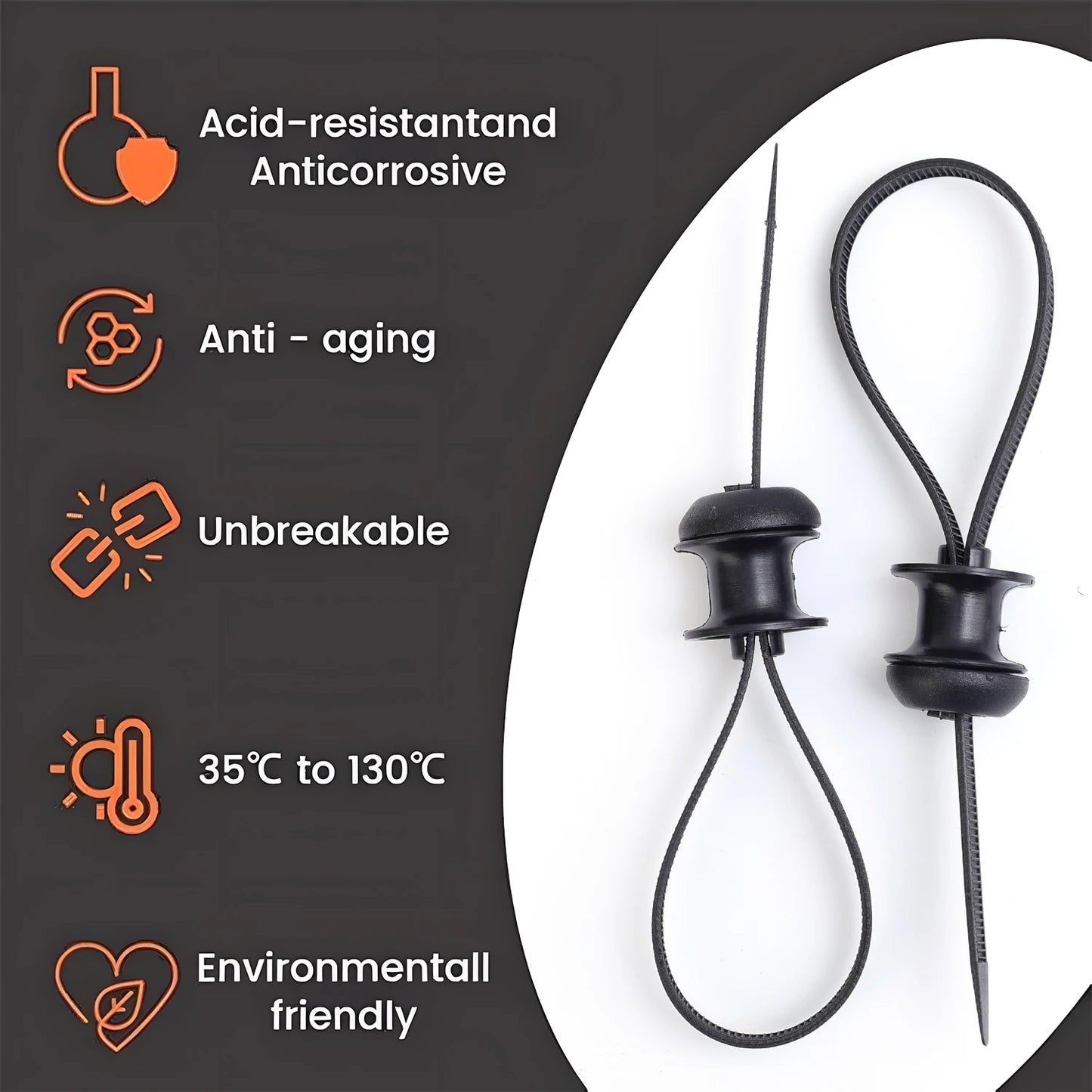 Black Nylon Zip Tie Mount Base Plate Cable Clip
