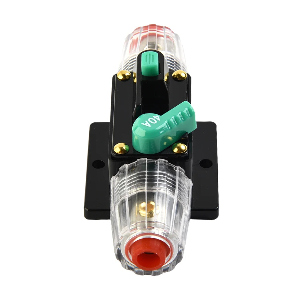 Car Boat 10A to 100A AMP Circuit Breaker Fuse Reset for 12V 24V 48V DC with Waterproof Housing and Manual Reset for Overload