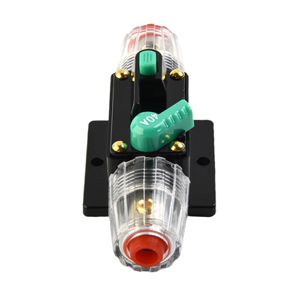 Car Boat 10A to 100A AMP Circuit Breaker Fuse Reset for 12V 24V 48V DC with Waterproof Housing and Manual Reset for Overload