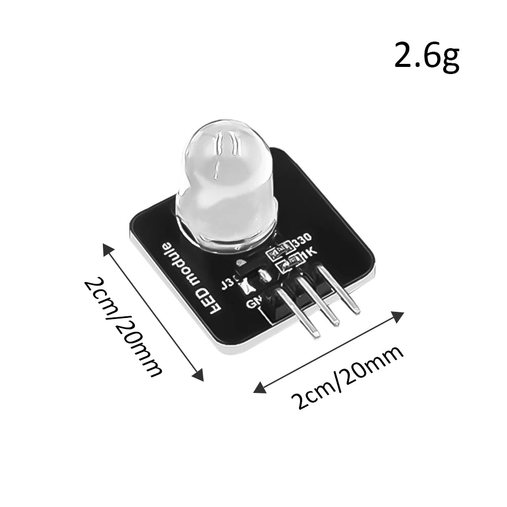 DC 3.3–5V 10mm LED Light-Emitting Module with Sensor for Arduino