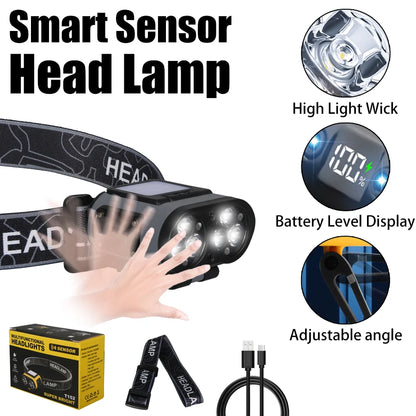 Multifunctional LED Headlamp Cap Clip USB Rechargeable Headlight