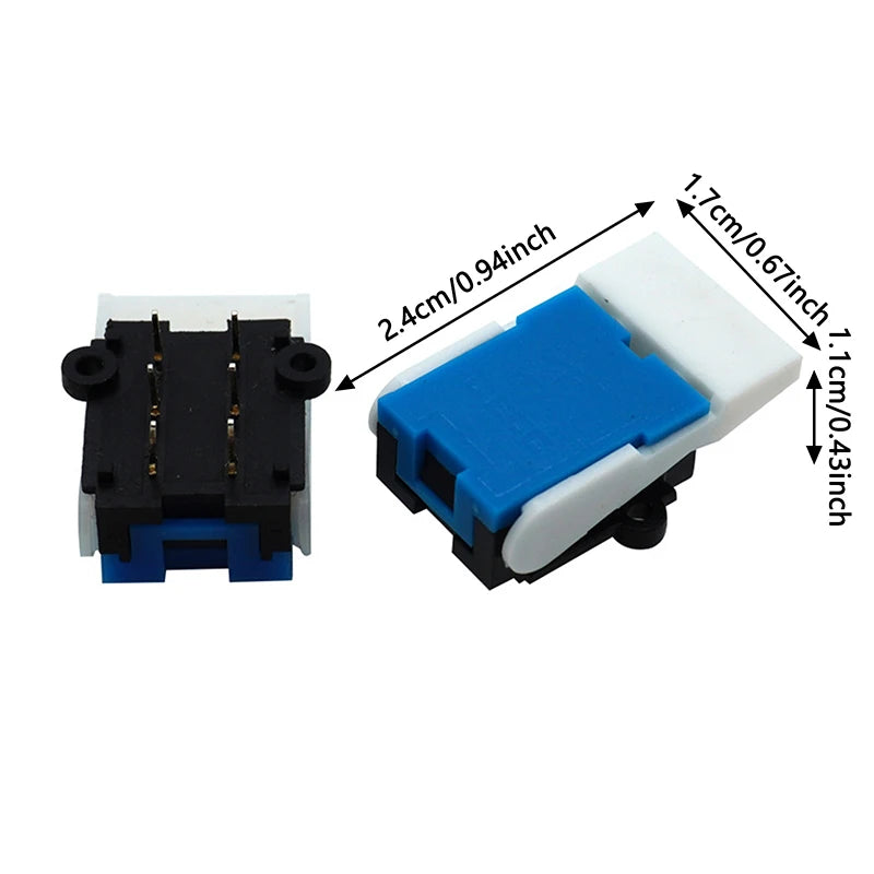 New 10pcs Blue Telephone Hook Switch 6 Pin Intercom Doorbell Switch Retainer Reed Switch Blade Repair Parts For Telephone