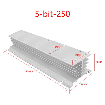 Aluminum Heat Sink for SSR Solid State Relay 10A–100A 12V–220V Cooling Base Single/Three Phase
