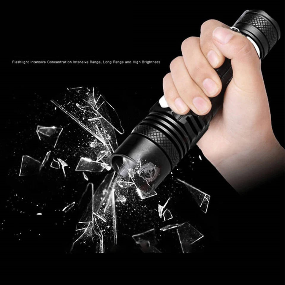 Ultra Bright LED Flashlight T6 Rechargeable Tactical Clip Torch