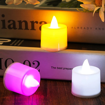 Flameless LED Tealight Candle Heart Shape 48/1PCS