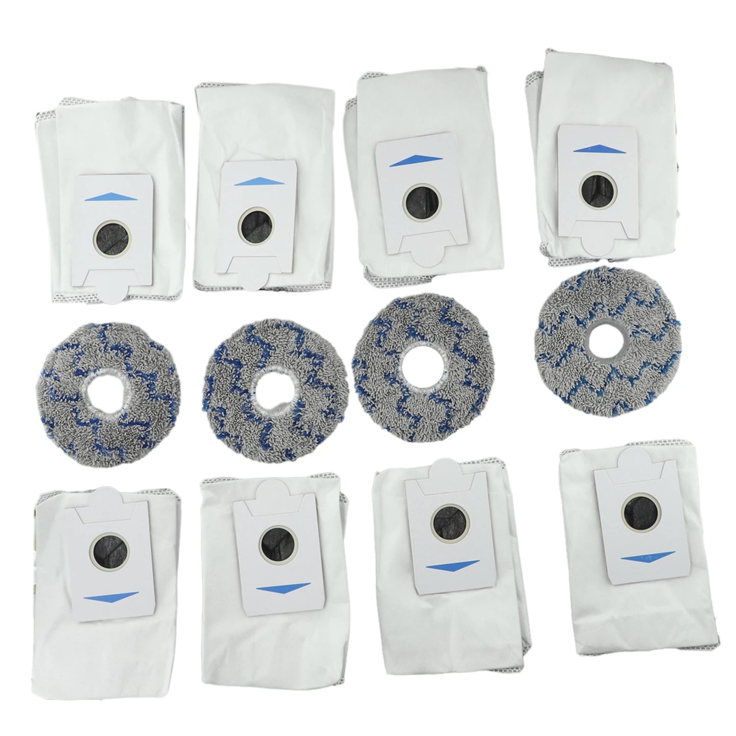 Set of 8 Dust Bags and 4 Wiping Cloths for Deebot For T20 For Omni X1 For Omni 8 Robot Vacuum Cleaner Protective Accessories