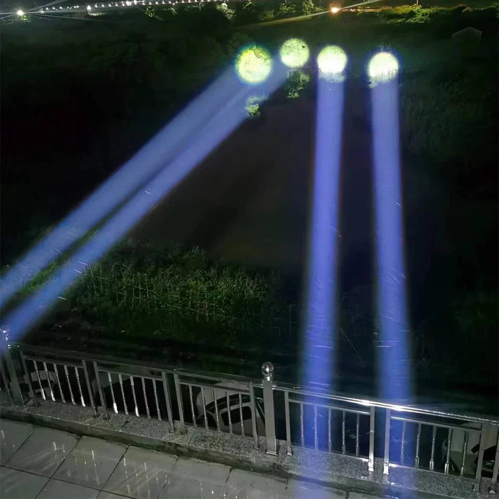 Powerful Super Long Range White Laser Flashlight 80W LED Zoomable Tactical Torch Outdoor High Power Camping Hunting Lantern