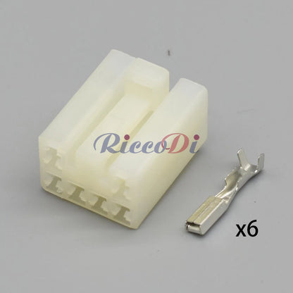 Toyota 6-Pin 2.3mm Audio Connector MG620153 / MG610152 — Head Unit & Combination Switch Wiring Plug