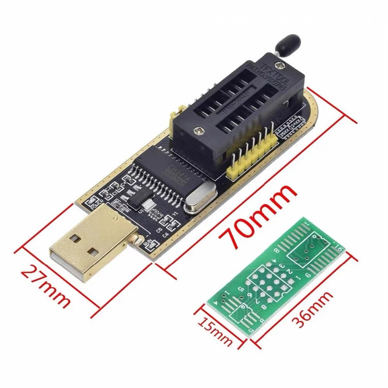 CH341A USB Programmer for BIOS, Flash, and LCD Motherboard Routing