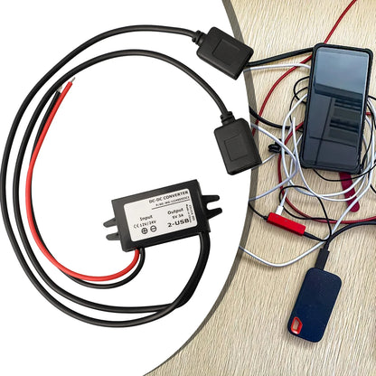 Converter 2 USB 3A 5V DC 3A Converter WG-1224S0503C2 63*27*14mm Car Charger Adapter Power Converter USB Converter