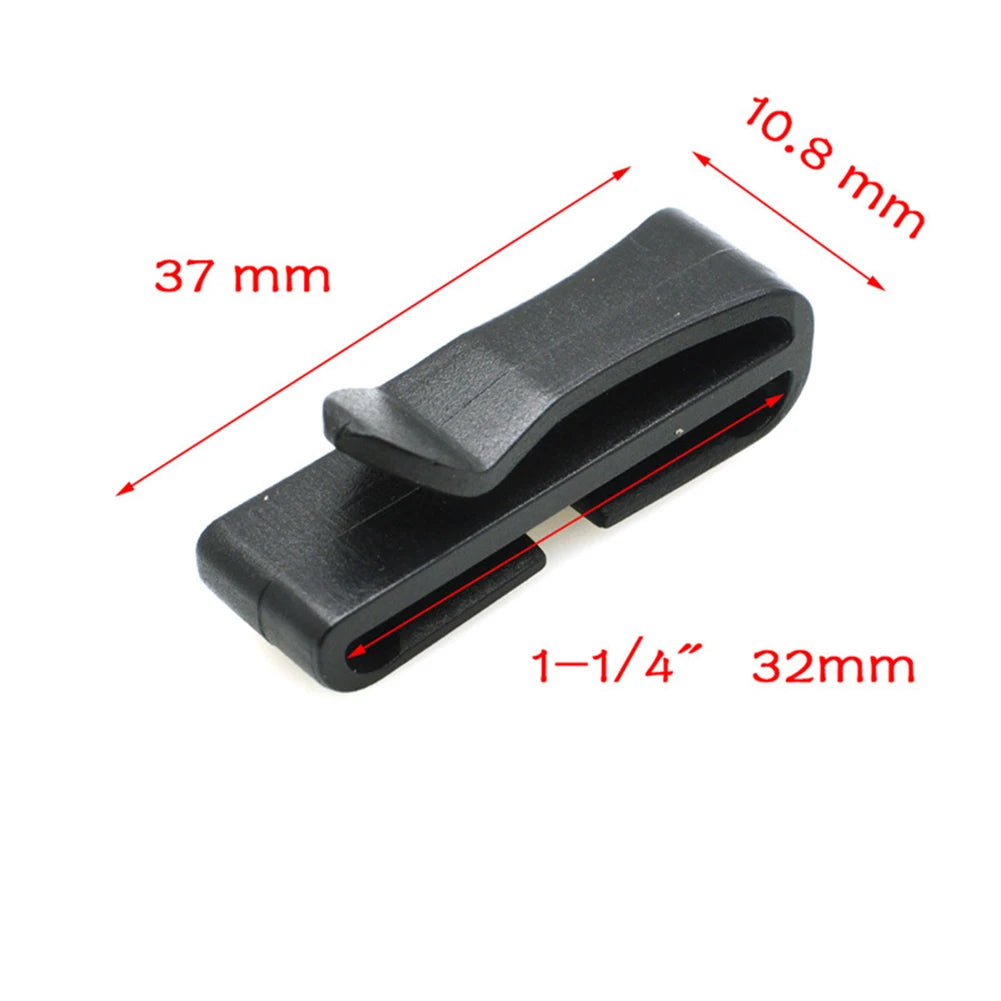 Reliable Sturdy Black Plastic Backpack Strap Adjustable Closing Buckle Convenient Dimensions Slip Keeper Buckle X Belt Buckle