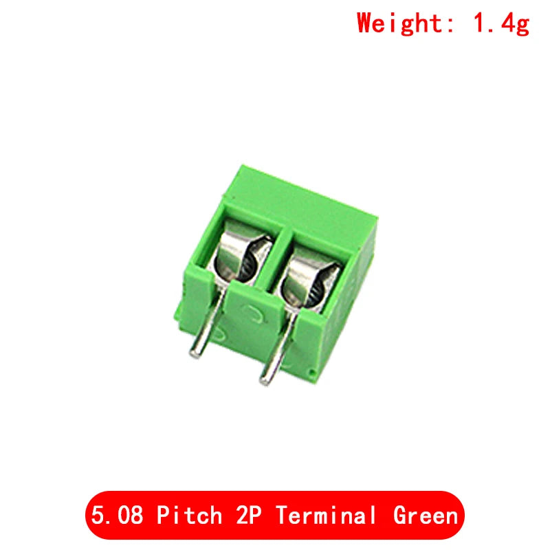 10pcs KF301 5.08mm Plug-in Screw Terminal Connector 2P/3P/4P Blue/Green