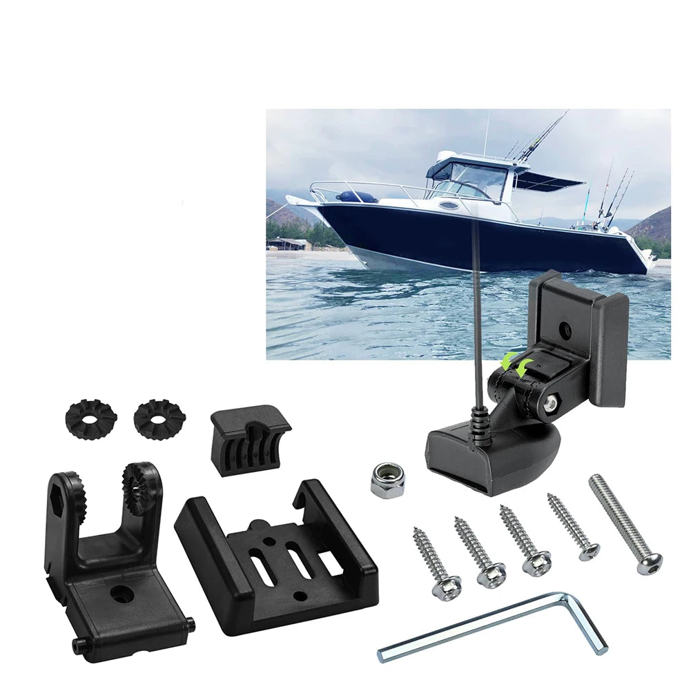 Skimmer Mount Black Transducer Mount 1 Set Included Adjustable Angle Design Marine-grade Material For XNT Sensors