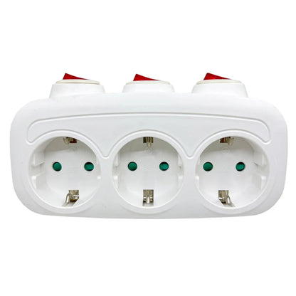 16A 250V Converter Socket For Home EU Standards EU Power Adapter Household Safety Independent Control Switches