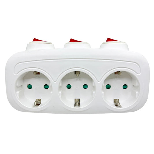 16A 250V Converter Socket For Home EU Standards EU Power Adapter Household Safety Independent Control Switches