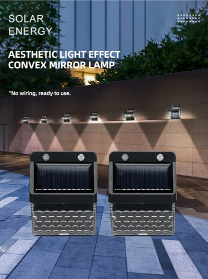 Mini Solar LED Wall Lamp with Light Sensor Waterproof Garden Light