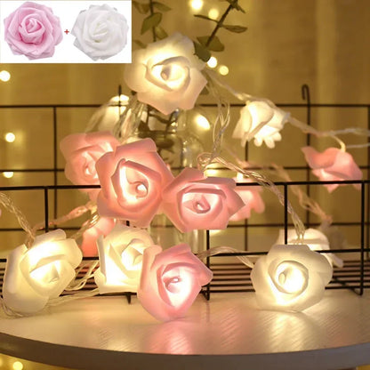 3m LED Rose Light Wedding Valentine's Day Girl Room Small Garden Decoration Night Light Christmas Fairy Light Decoration