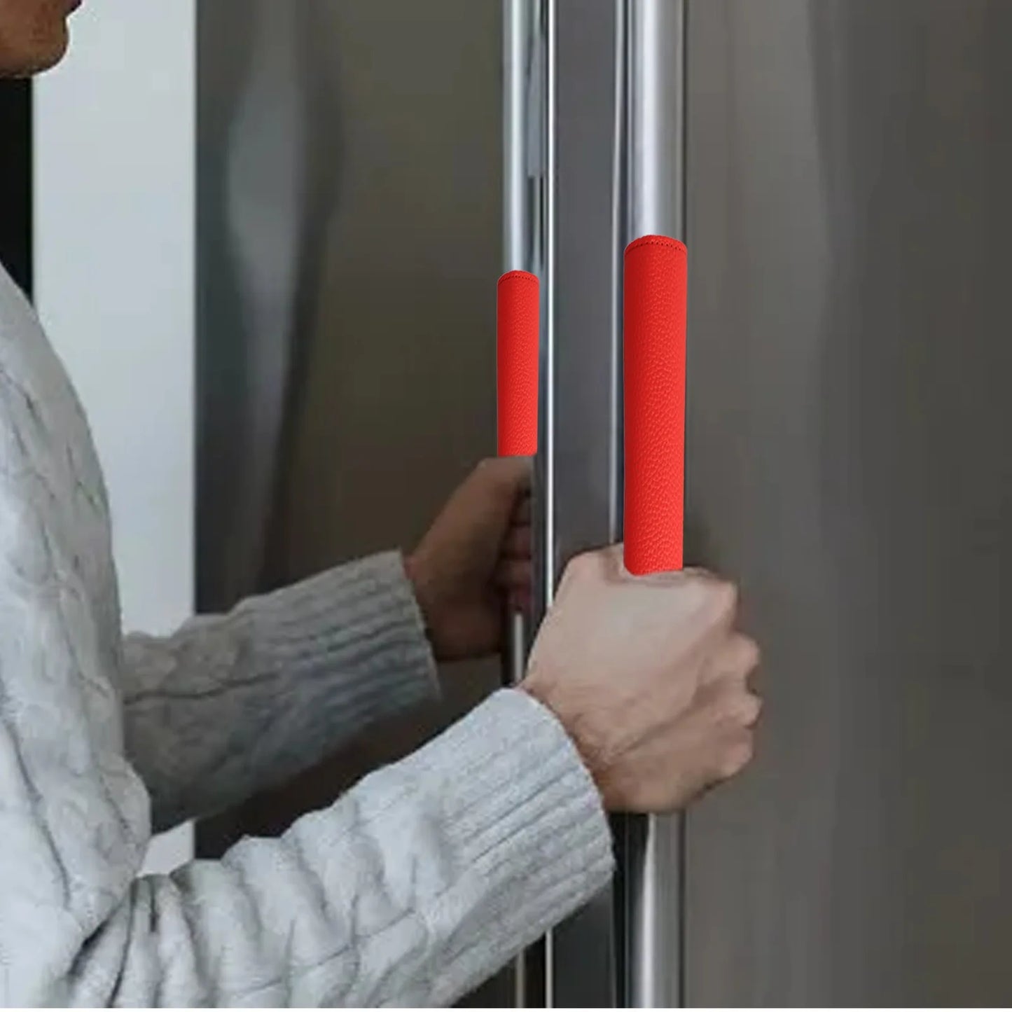 Kitchen Decor Sliding Door Handle Cover Washable Refrigerator Handle Covers Ball Brown Appliance Handle Protection