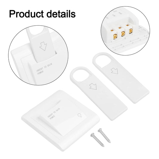 40A Hotel Card Power Switch 86 Type with 2 Card Keys for Efficient Energy Use and Power Control in Hotels and Apartments