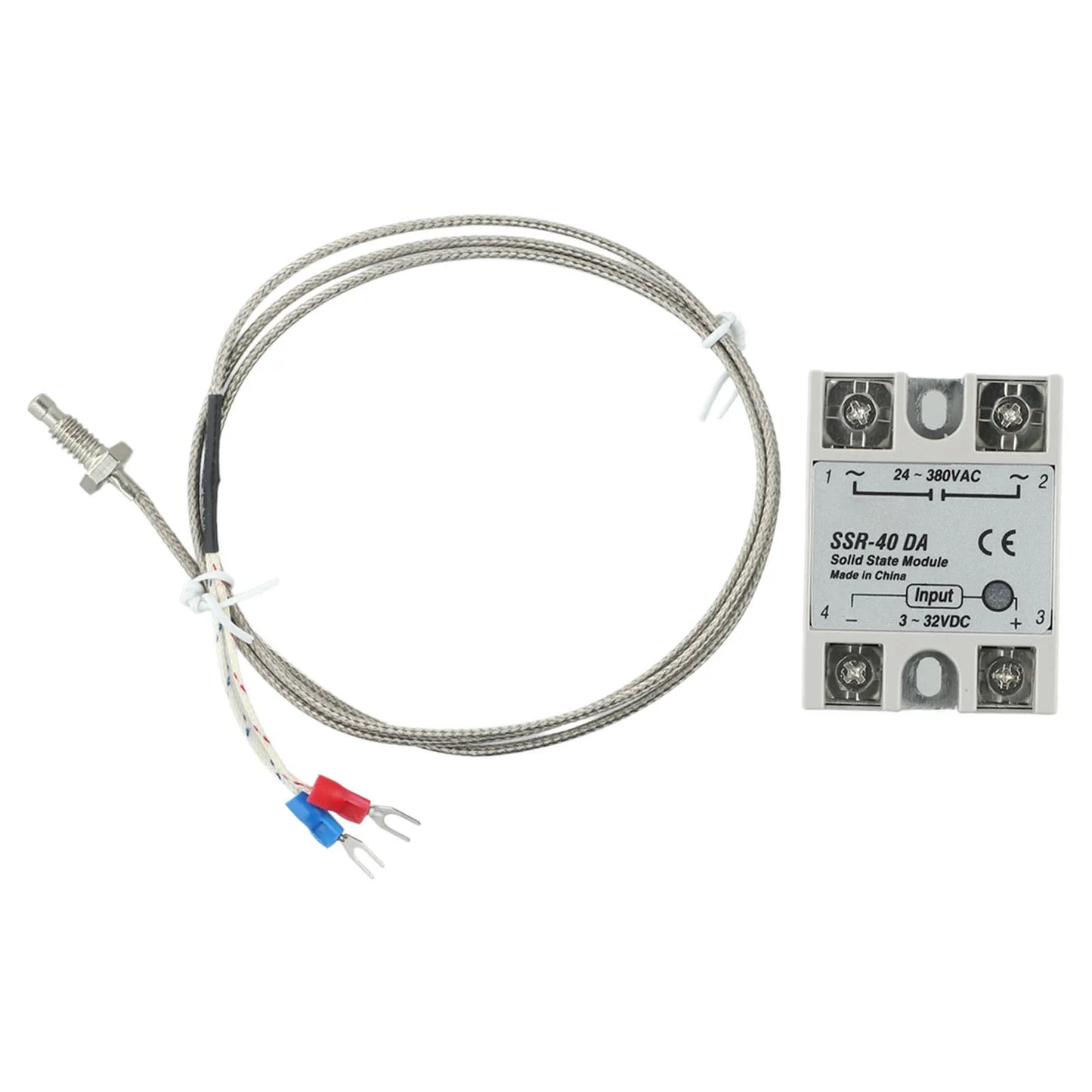 Comprehensive PID Controller Kit REX C100 For SSR 40DA and K Thermocouple for Effective Temperature Management