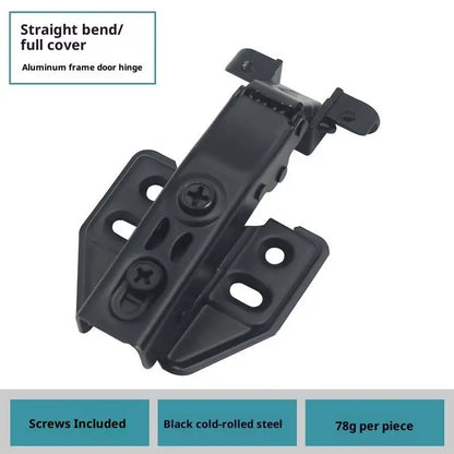 New 1PCS Aluminum Frame Glass Door Hinge, Bathroom, Kitchen, Wine Cupboard, Shoe Cabinet, Wardrobe, Bookcase Display, Furniture
