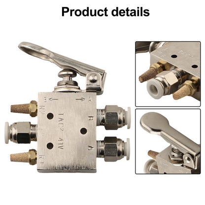 TAC2-41P+34T Pneumatic Valve 2 Position 3Way Mechanical Valve With 6mm Connector Pneumatic Switch Valve For Automatic Equipment
