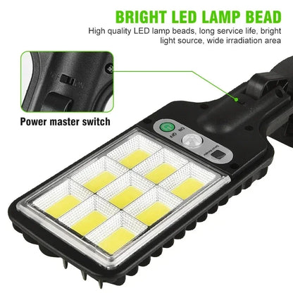 108COB Solar Street Lights Outdoor Waterproof Human Body Sensing Courtyard Garden Wall Household Lights Rural Road Wall Lights