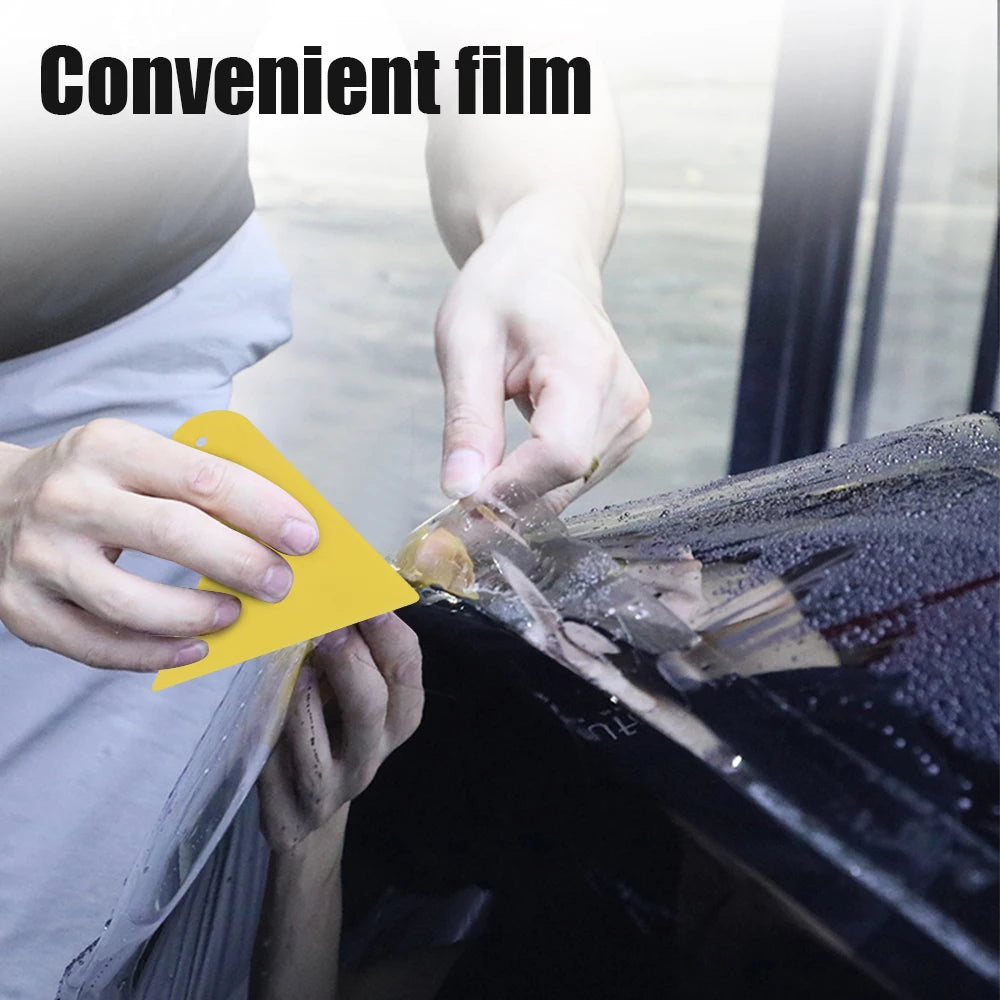 Yellow Scraper Car Film Application Tools Universal Auto Film Wrap Tint Tinted Sticker Scraper Hard Sticker Smooth Squeegee Kit