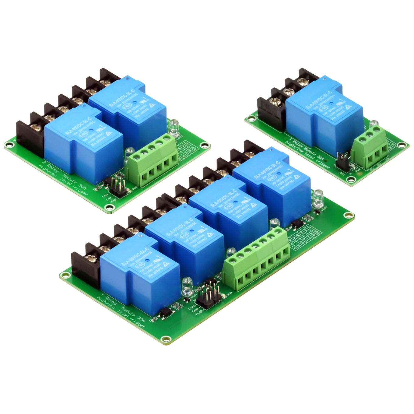 5V 30A Relay Module with High/Low Level Trigger for Smart Home & PLC Control