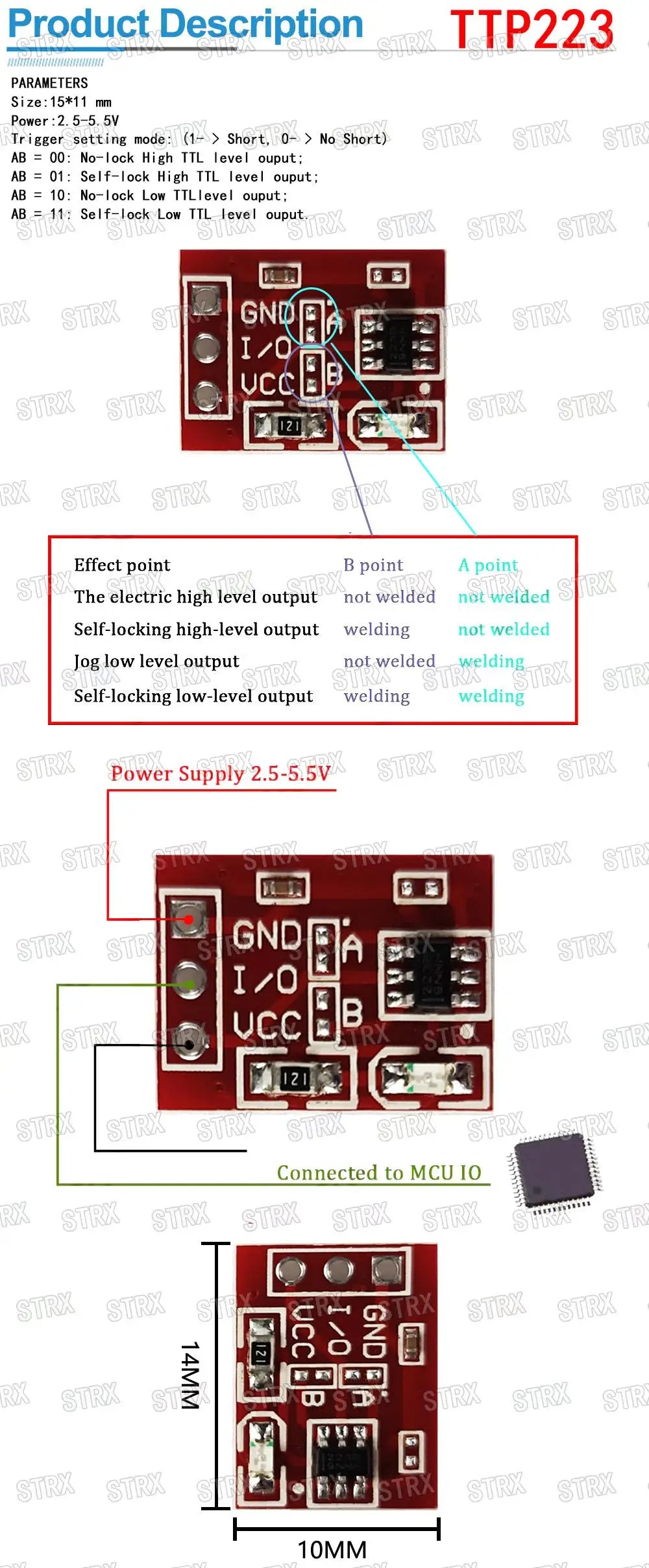 TTP223 TTP224 TTP226 TTP229 Capacitive Touch Sensor Module Digital Touch Key Switch Board