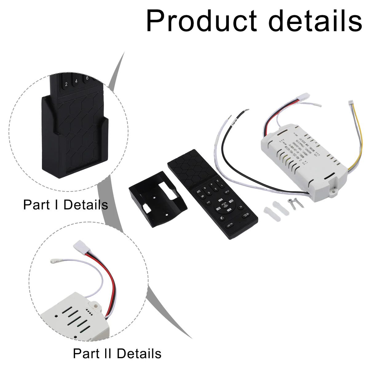 Remote Control With Timer Timer Ceiling Fan Remote 100-265V Inverter Controller Receiver Power 20-40W Versatile Compatibility