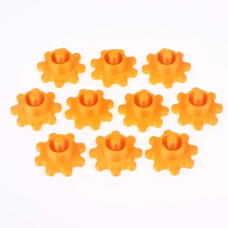 New 10PCS Orange Glass Glue Caps - Durable Plastic Sealing Caps For Standard Glue Bottles, Portable Decoration Tools