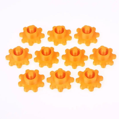 New 10PCS Orange Glass Glue Caps - Durable Plastic Sealing Caps For Standard Glue Bottles, Portable Decoration Tools