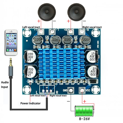 TPA3110 XH-A232 30W+30W 2.0 Channel Digital Stereo Audio Amplifier Board DC 8-26V 3A