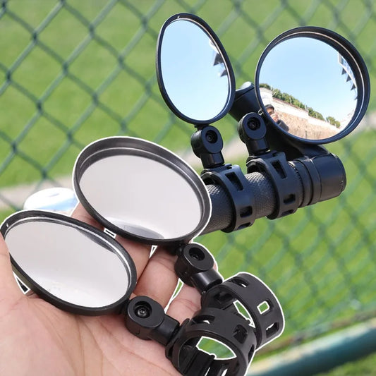 Universal Bike Mirrors Bike Handlebar Adjustable Rotating Wide Angle Rear View Mirror 360 Degree Rotation Cycling Accessories