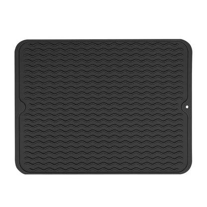 Silicone Dish Drying Mats — Heat Resistant Trivet, Drip Tray &amp; Cup Coasters, Non-Slip Pot Holder for Kitchen