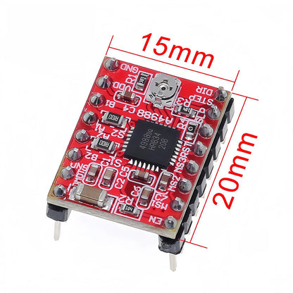 A4988/DRV8825 Stepper Motor Driver Module with Heat Sink, StepStick Carrier for 3D Printers and Arduino