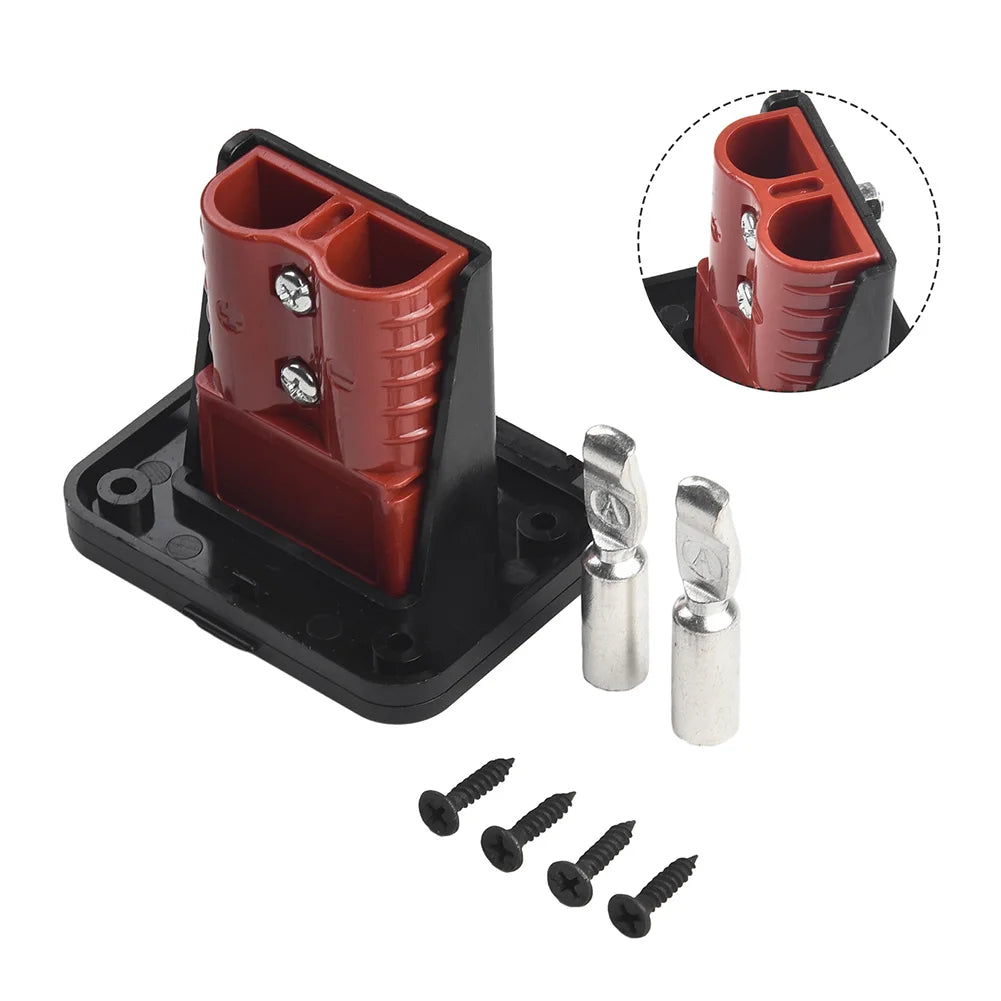 120A 600V Anderson Plug Flush Mount Panel Bracket with Cover & Handle for 4-6AWG, Yachts Electrical Parts