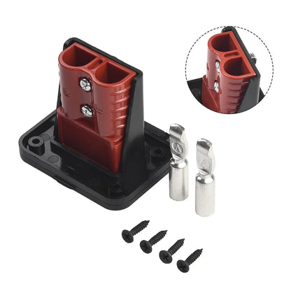 120A 600V Anderson Plug Flush Mount Panel Bracket with Cover & Handle for 4-6AWG, Yachts Electrical Parts