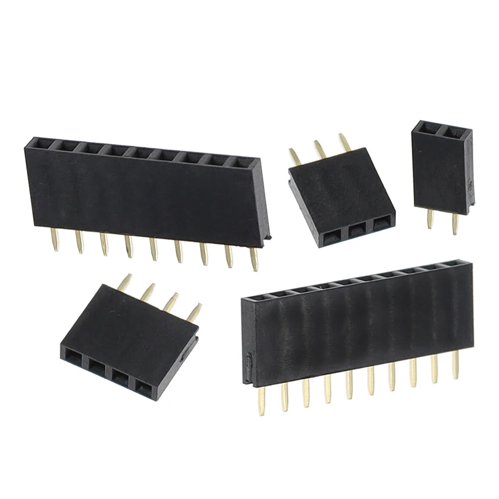 5PCS Single Row Female Pin Header Socket 2.54mm Pitch 1-40P Connector
