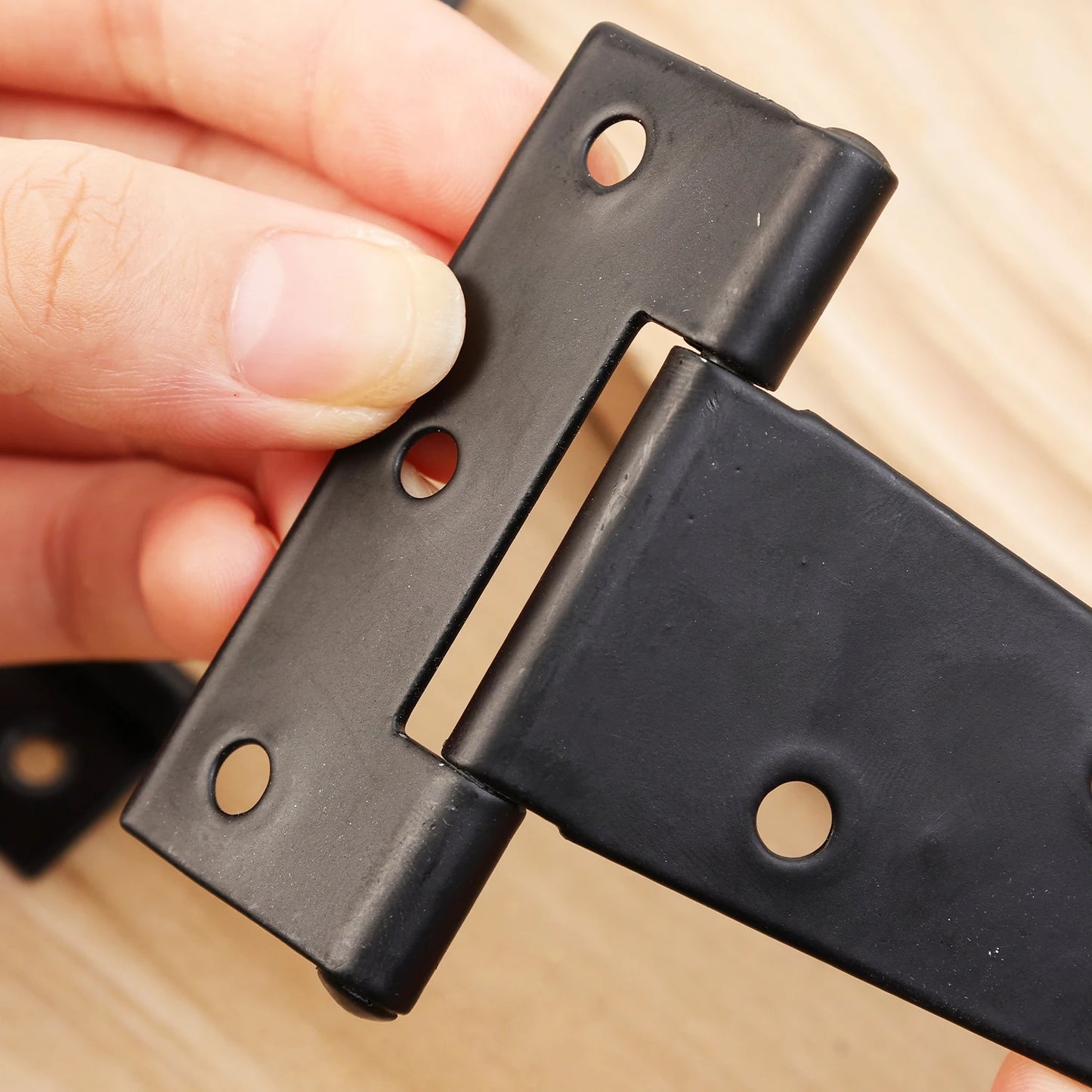 Iron Cold Rolled Steel T Shape Hinge Iron Triangle Hinge Sturdy Shed Hinge Door Gate Hinges for Home Store Furniture Hardware