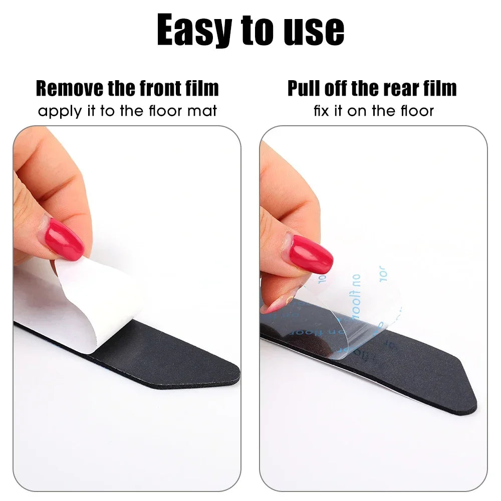 8-40PCS Carpet Non-slip Sticker Reusable Washable Anti Curling Carpet Patch Fixed Stickers Floor Rug Mat Tape Gripper Corner Pad