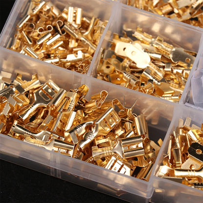 Gold Silver Docking Terminal Cable Bare Terminal with Spring Insert Sheath, Male and Female Pair Terminal Box