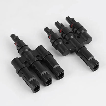 PV T Branch Photovoltaic Solar Connector 1000V 30A Male Female 1 to 2 3 4 5 6 PV Plug 2 3 4 5 6IN 1OUT Adapter