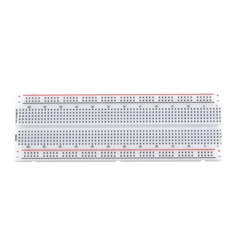 830-Hole Red and Blue Line Breadboard for Electronics Prototyping 165×55×10mm