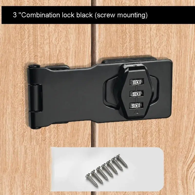 3-Digit Combination Password Lock Security Door Bolt Cabinet Password Lock Drawer Lock Anti-theft Household Cabinet Hardware