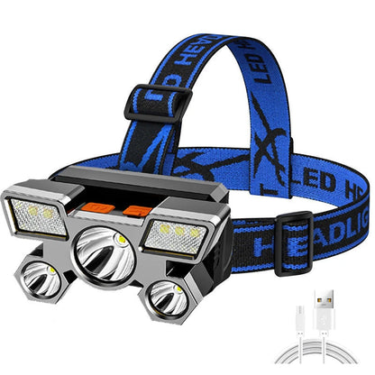 LED Headlamp Strong Light Head Lamp Rechargeable Headlight Built-in 18650 Battery Flashlight for Outdoor Camping Fishing Lantern